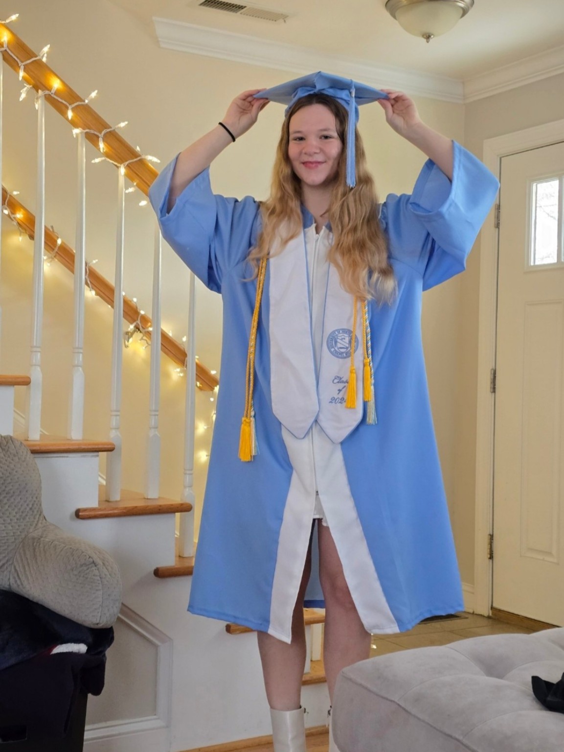A proud UNC Chapel Hill graduation day family memory