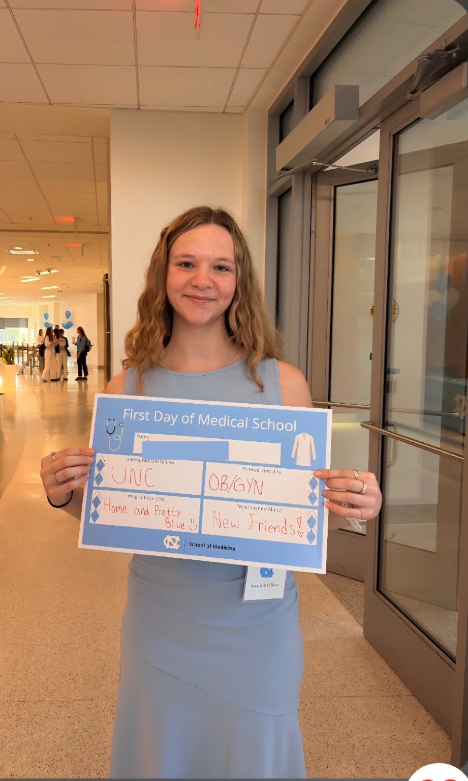 First day at the UNC School of Medicine in Chapel Hill