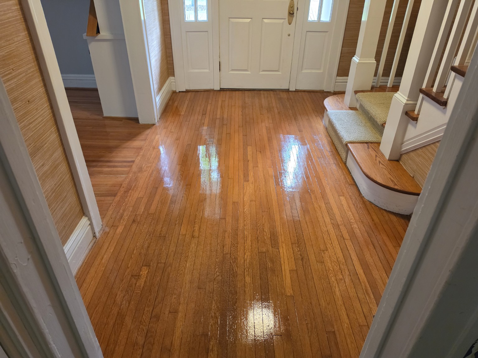 Real hardwood floor transformation