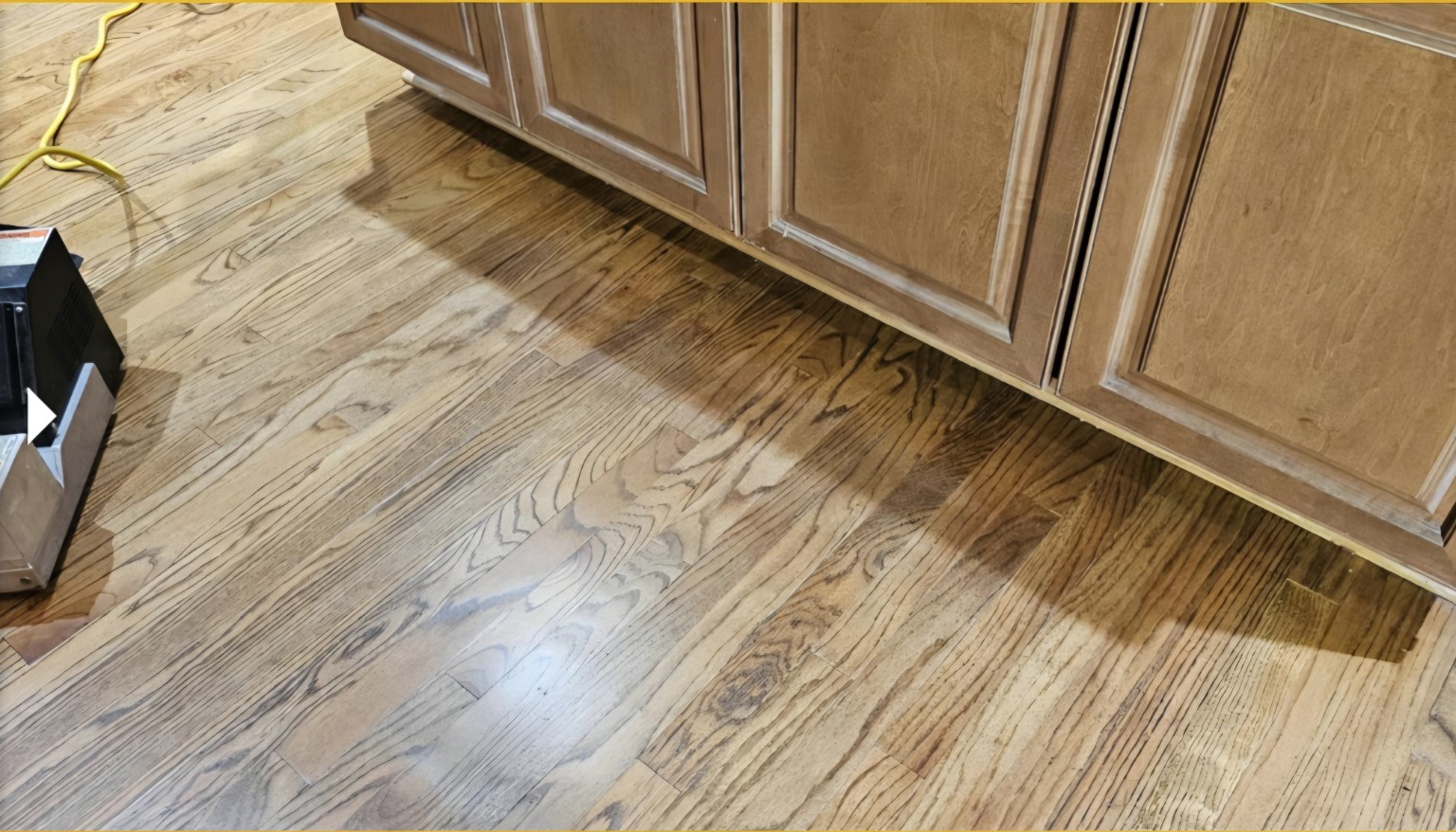 Hardwood medallion after restoration