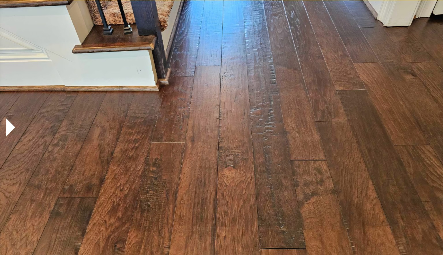 Hardwood medallion after restoration