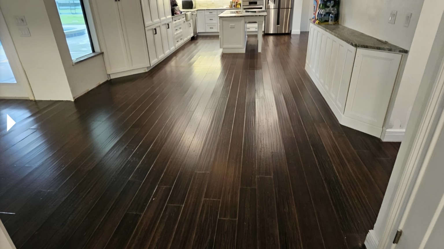 Hardwood medallion after restoration