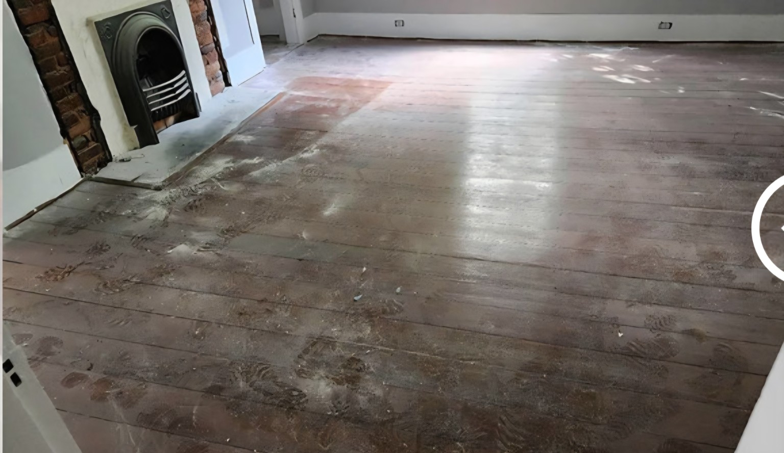 Before — Historic room hardwood restoration